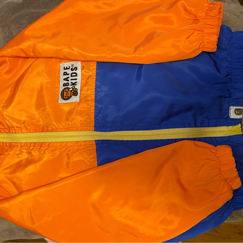 Bape Kids Orange and Blue Jacket